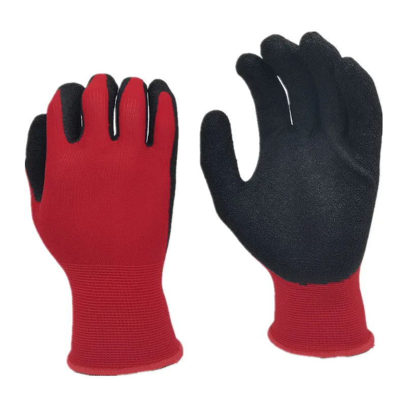 High Quality Hand WorkGloves Men Nylon Latex Work Gloves Coated Safety Working Gloves
