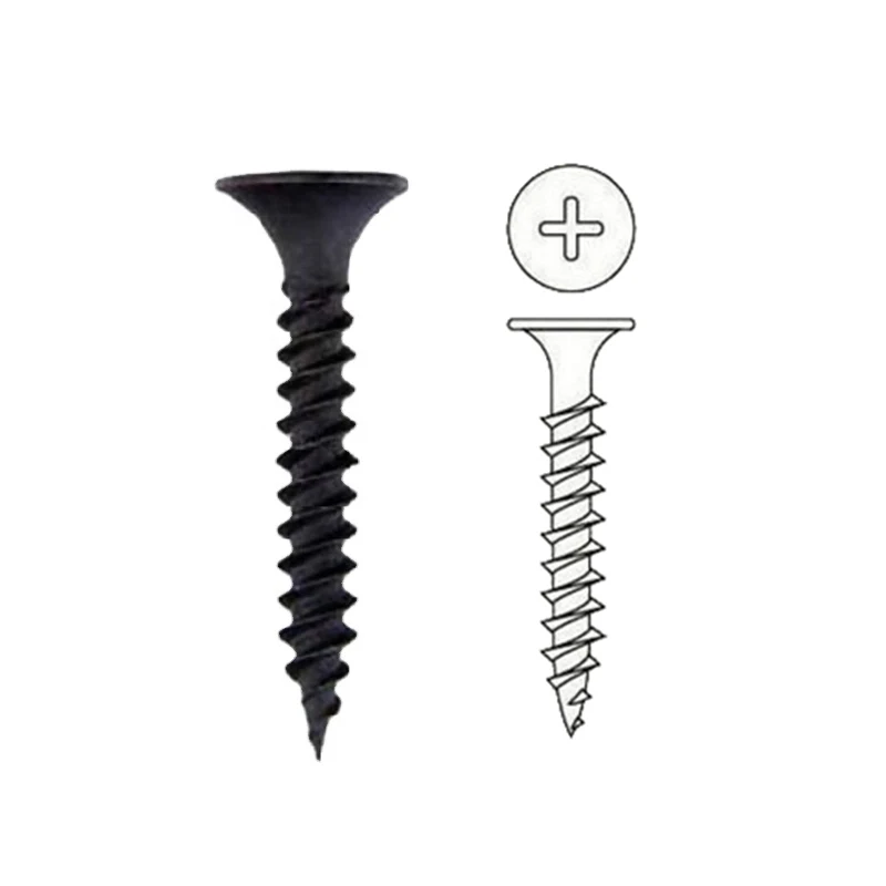 Drywall Screws Black Drywall Twinthread Screw Cheap Bugle Head Phillips Fine Thread 5 Zinc/Black 3.5X25mm With Good Price
