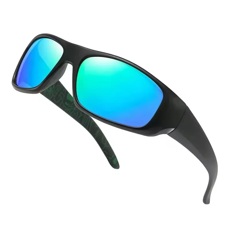 Customized 2024 Fashion Camouflage Sports Cycling Eyewear Sun Glasses UV400 Color Film Fishing Polarized Sunglasses For Men