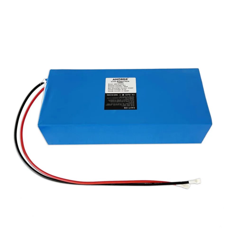 Amorge 16S8P 21700 Cells 60v 40ah Lithium Battery Pack for Electric Scooter Rechargeable Battery