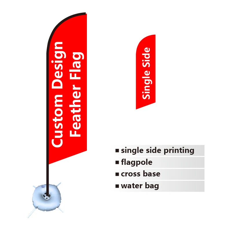 Beach Flagpole Feather Teardrop Flags And Banners With Base Custom Printing Club Advertising Sport Outdoor Using Promotion