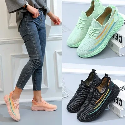 Promotional new breathable ladies casual running shoes Korea original stock second-hand shoes wholesale price