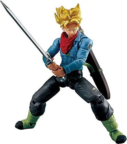 Ready to ship cheap movable Silver Black Yellow Blue Hair dragon balls action figure Model Decoration Small Anime Doll