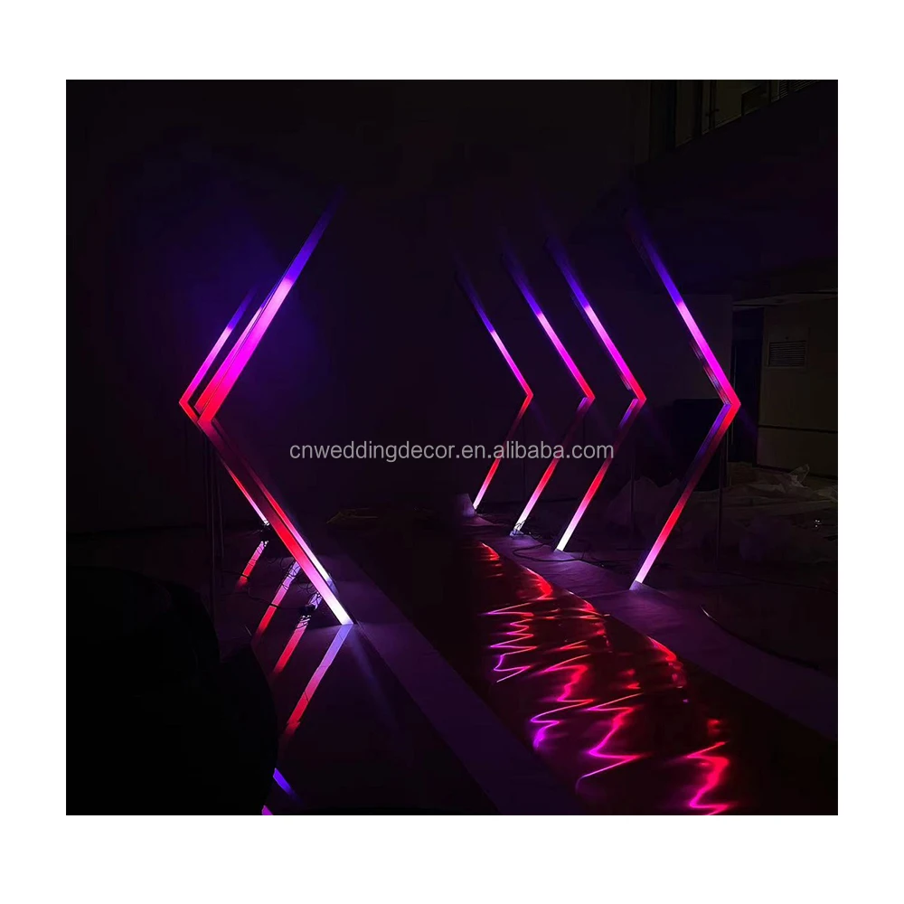 Wedding Reception Entrance Rgb Wedding Welcome Tunnel Walkway Arch Stand Stage Decoration Props Event