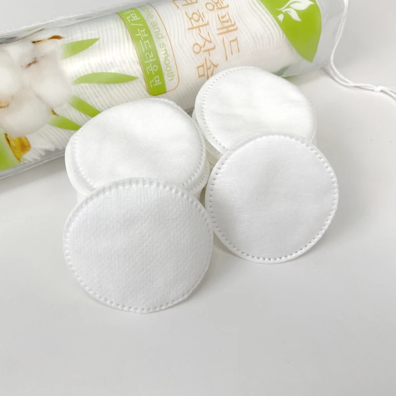 Круглые одноразовые хлопковые подушечки для снятия макияжа