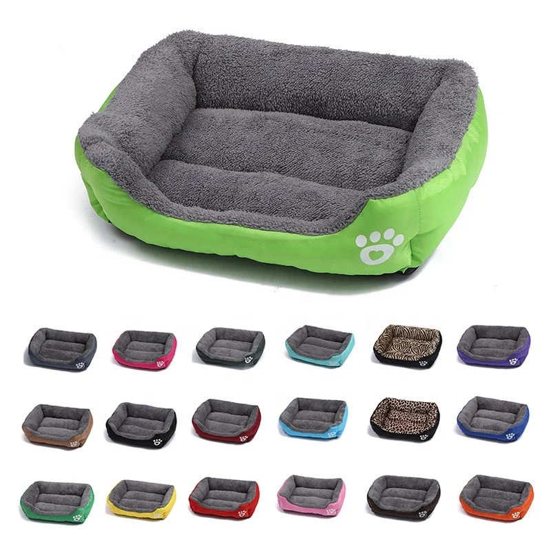 Factory Wholesale Non-slip Waterproof Bottom Winter Sofa Pet Plush Bed Large Dog Bed