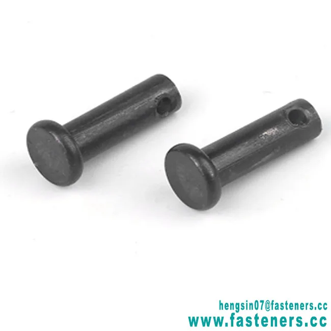 High-quality Customized Iron Black Oxide Pin Shaft Flat Head With Hole Locating Pin Bolt