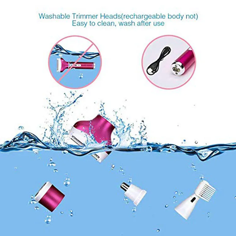 Private Label Body and Face Shave four piece Women Safety Shaving Razor