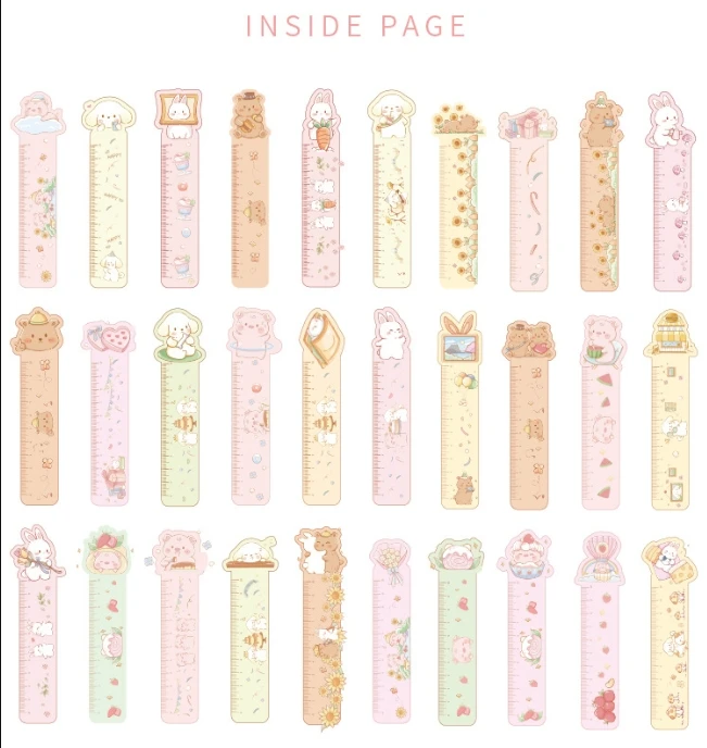 30pcs Cute Animal Bookmark Paper Reading Book Mark Kawaii Book Page Marker Message Card Stationery Supplies
