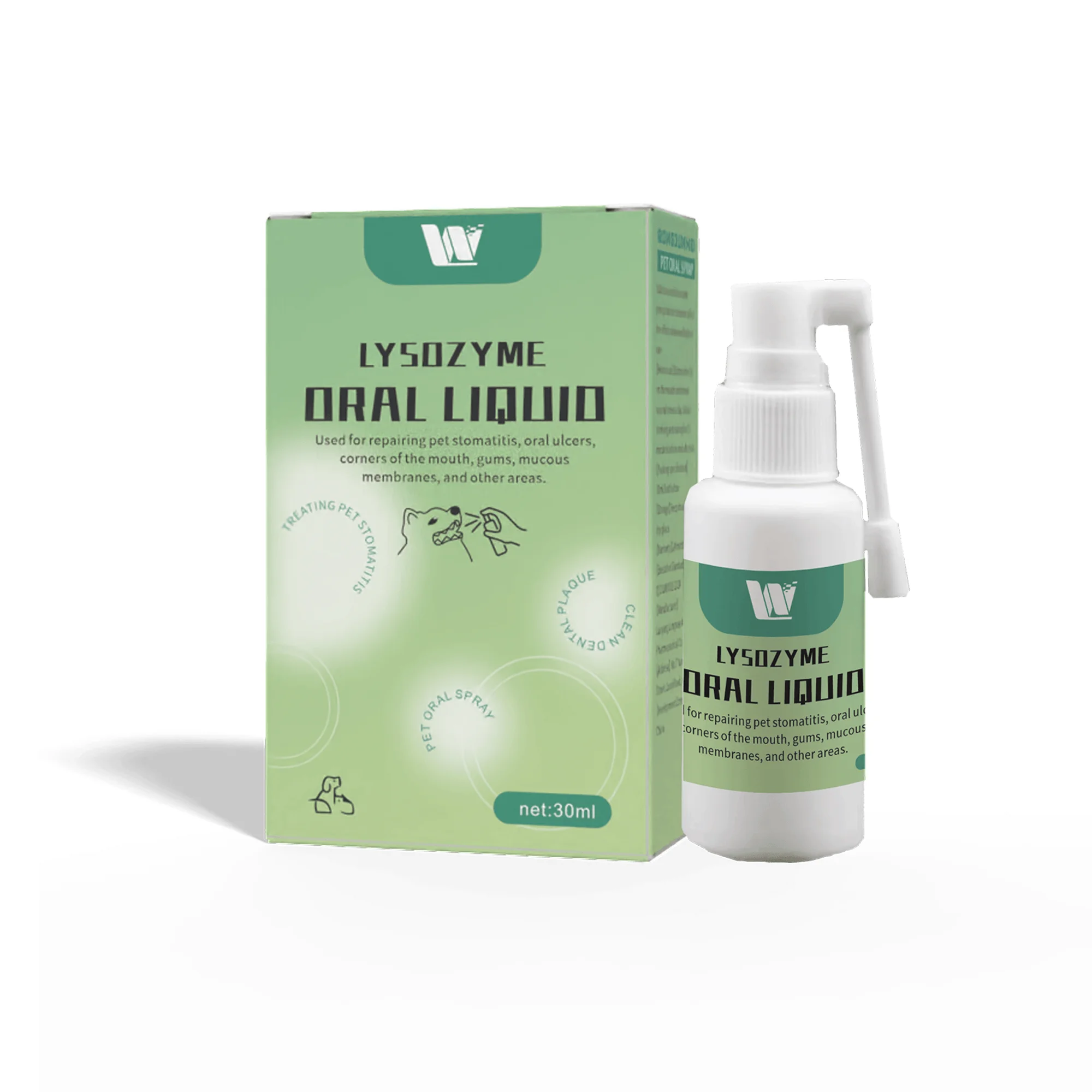 Odor Eliminator Containing Lysozyme 100ml Pet Mouth Spray to Remove Bad Breath Gum Freshener Dog Mouth Cleaner Spray