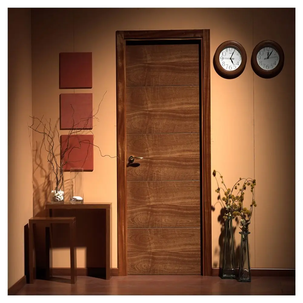 Prima House Modern Solid Pocket Composite Wood Entry Door Wooden Entrance Sliding Doors Modern House Interior