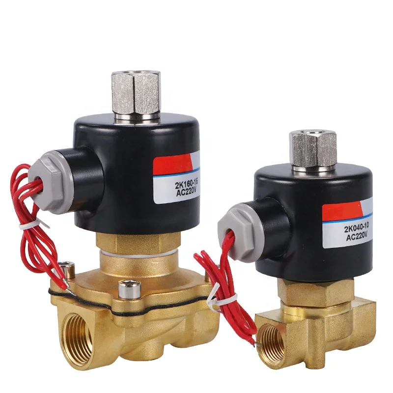 2 3 Way Brass Solenoid Valve Normally Closed Open 1/8' 1/4' 3/4' 1/2' 1' 2' 3' 12v 24v Dc 110v 120v 220v 230v 240v Ac