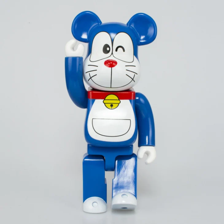 2 Colour 28cm 400% Tide Brand Bearbrick Doraemon Violent PVC Vinyl Action Figure With Boxed