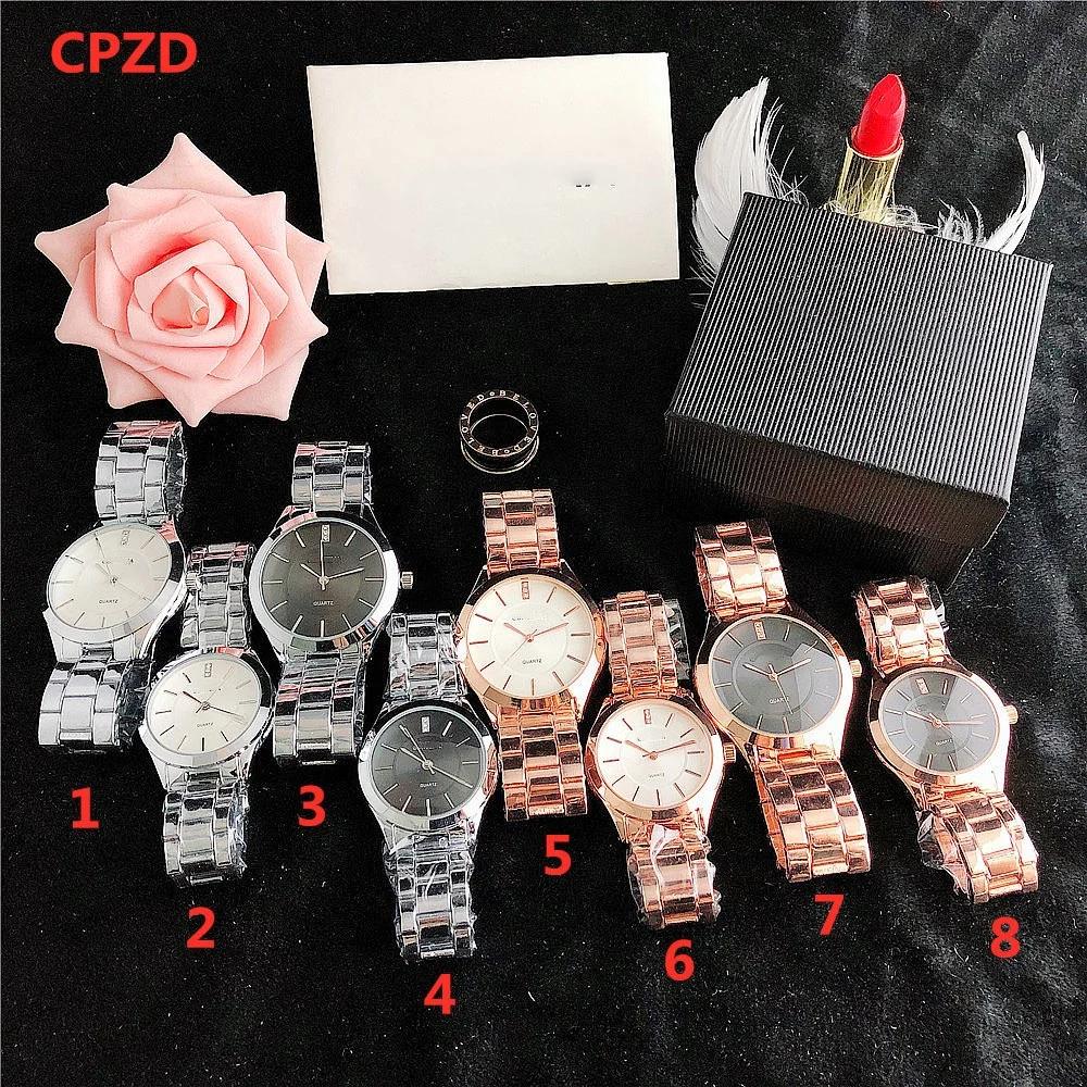 2024 Custom Logo Luxury Branded Dubai Couple Watch Relojes para parejas Quartz Watches for Woman Men Gift