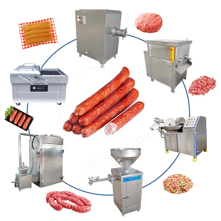 OCEAN Sausage Process Machine Pneumatic Sausage Stuffer Small Scale Sausage Production Line
