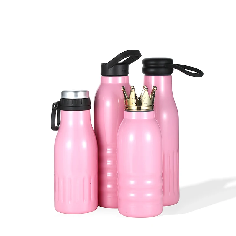 New Design Reusable Custom Logo Double-Walled Stainless Steel Camping Water Bottles