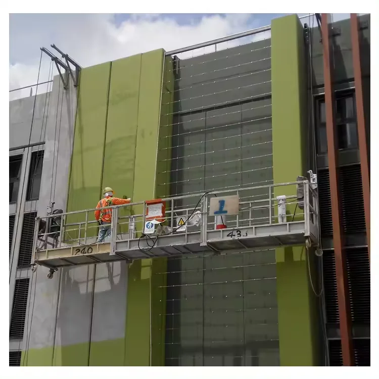 Aluminum alloy 5m 6m 7.5m electric 250 kg 500kg 630kg 800kg 1000kg suspended power climber swing stage scaffolding platform