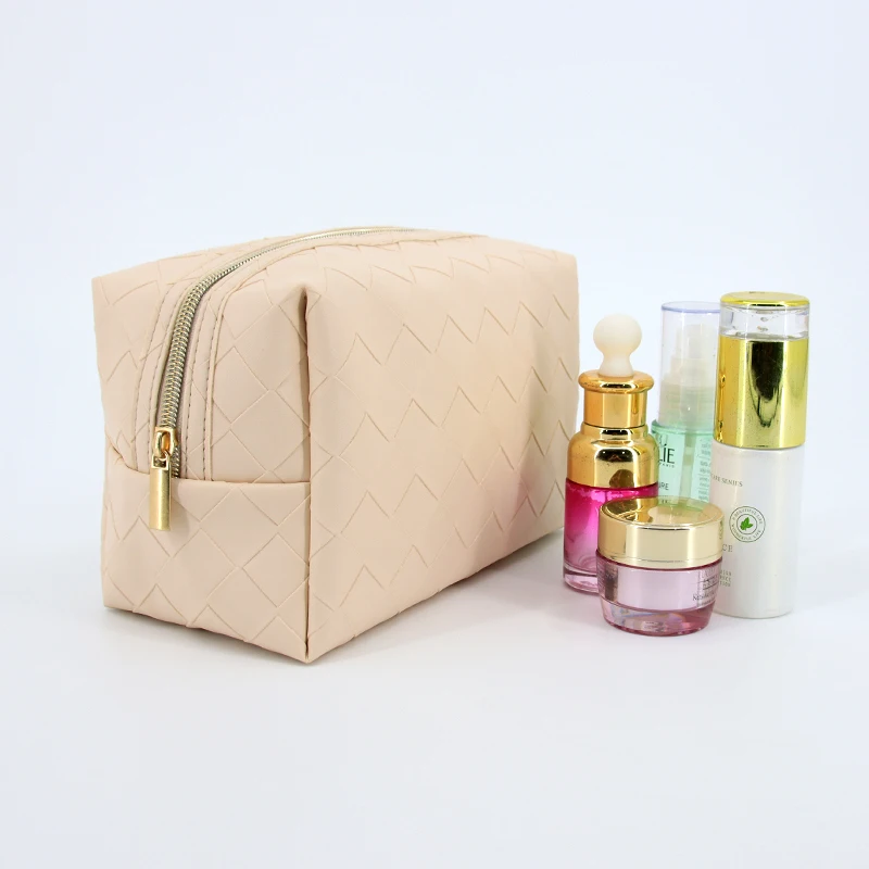 Factory customised gold zipper cosmetic storage pouch bag tpu pvc toilet wash bag makeup bag