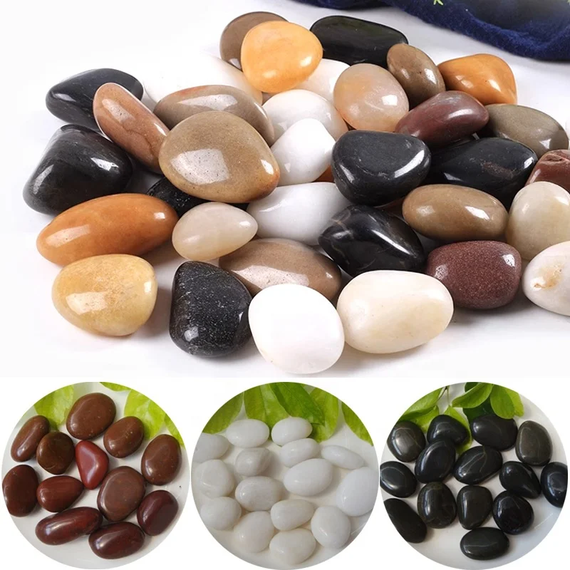 Competitive Price Natural Polished Small Pale White Pebble Stone For Garden