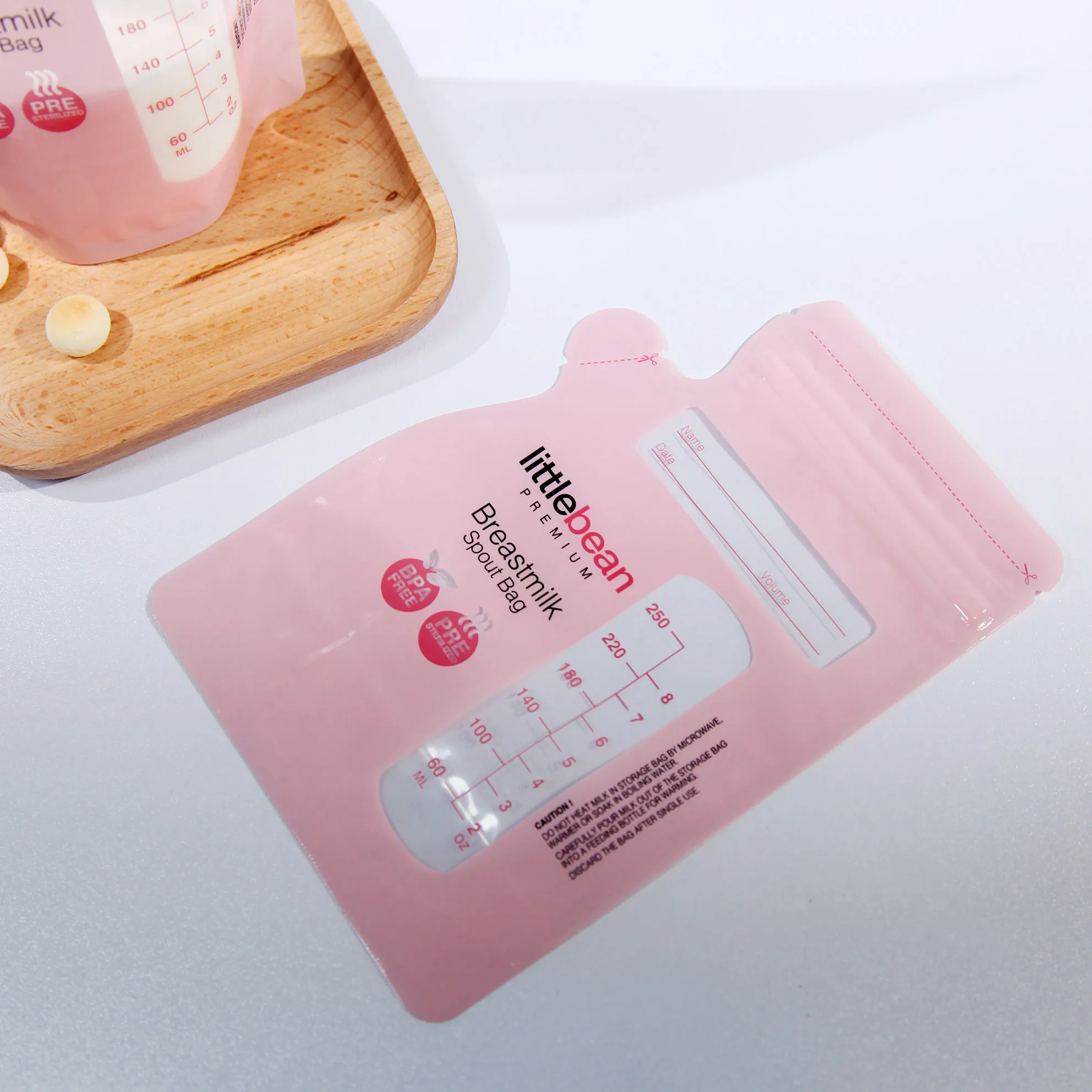 Pre-Sterilized and BPA Free Stand up Breastmilk Storage Bags