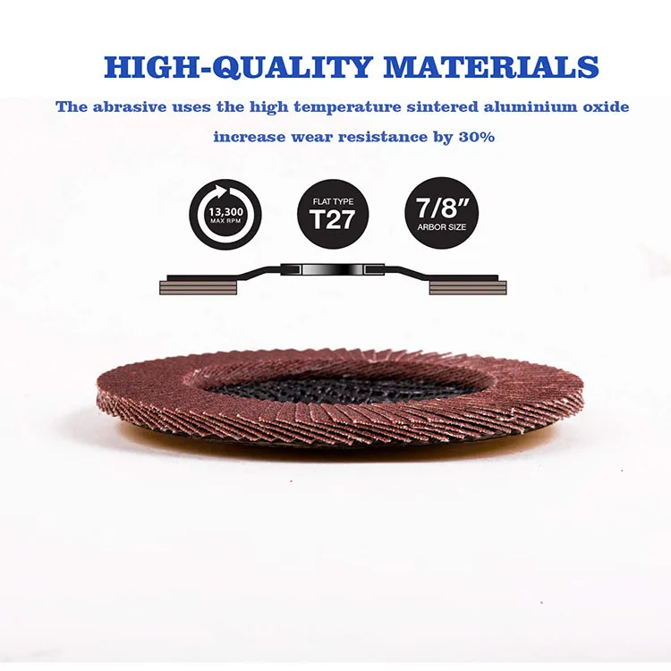 flap disco 115mm Grit 36-240 aluminum oxide Flap disk for wood
