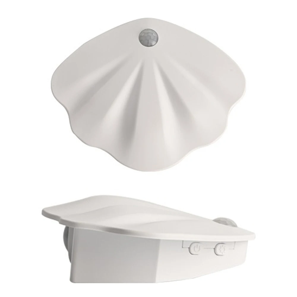 Motion Sensor Shell Shaped Spotlight USB Type C Rechargeable Bedroom Corridor Decorative Light