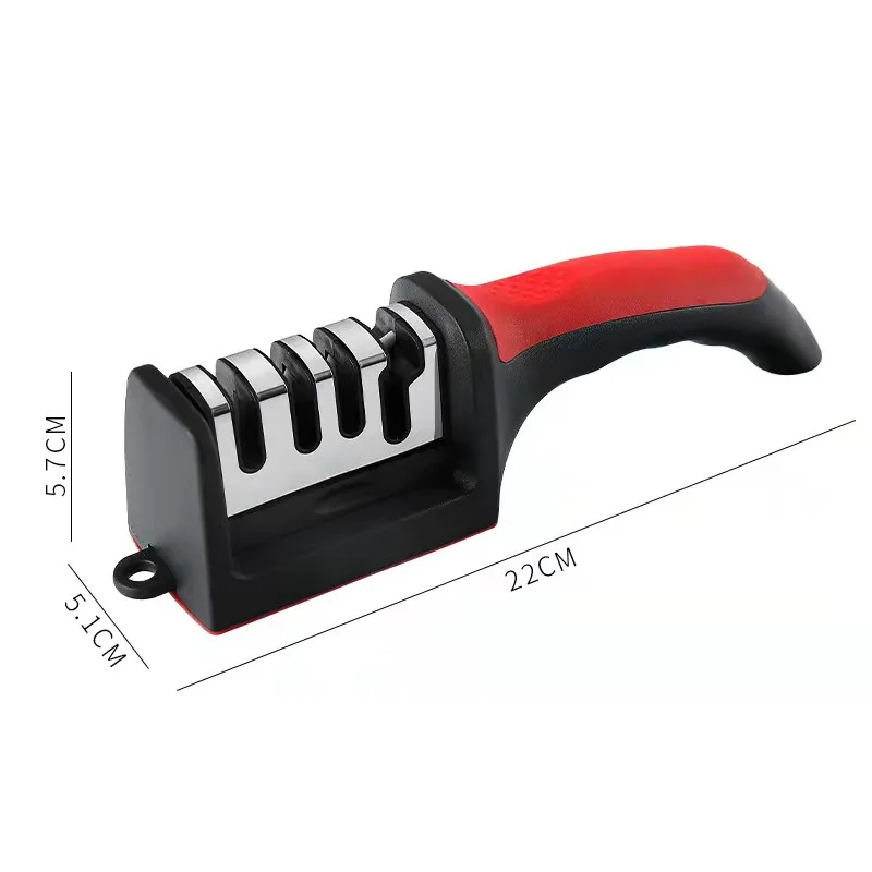 Wholesale Stainless Steel Blades Knife Sharpener Non-Slip Base fruit knife sharpener scissors