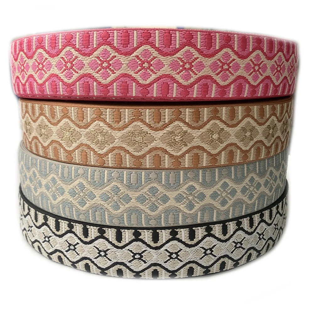 2 inch Italy style  woven jacquard Ethnic Style polyester webbing