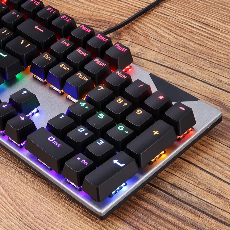 Newest  GX5800 Gaming Keyboard Full Mechanical Rainbow backlight  Wired luminous Computer gamer kteclado