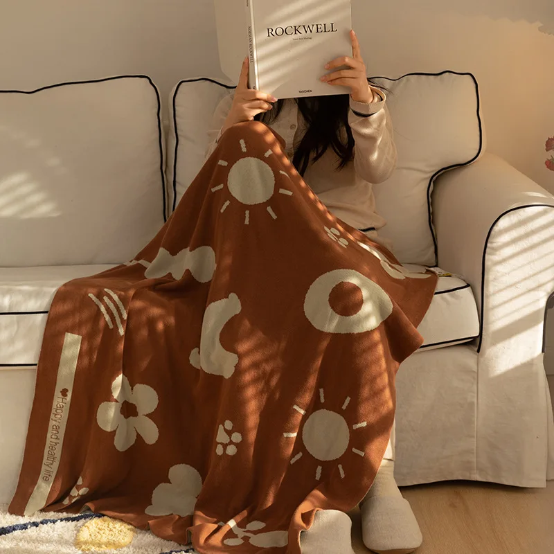 Super Soft Knitted Blanket Luxury Cotton Sofa Blanket Bed Throw Blanket