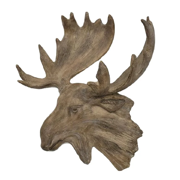 Factory direct home decoration animal deer head wall hanging ornaments resin craft gifts