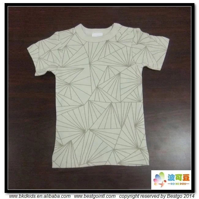 
BKD GOTS organic cotton printed organic toddler t shirts 