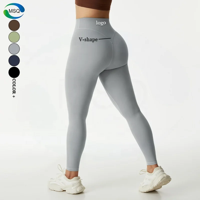 Custom Gym Yoga Leggings For Women V Shapet Tight Legging High Waist Butt Lift Workout Running Yoga Pants Leggings