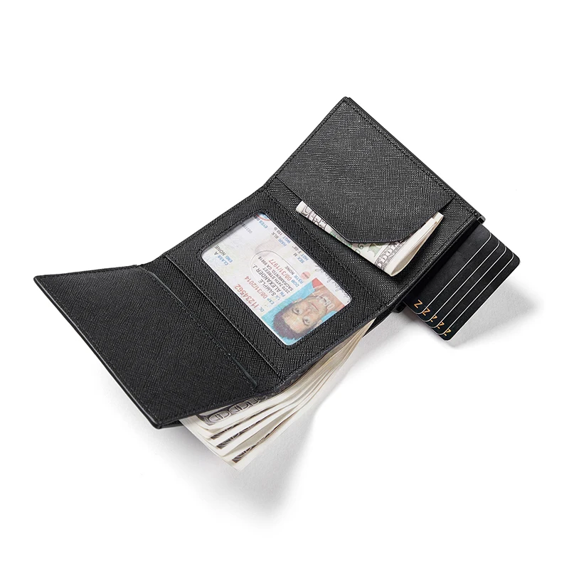 2024 Rfid Wallet Pu Leather Mag Safe Card Holders Design Metal Pop Up Credit Card Holder