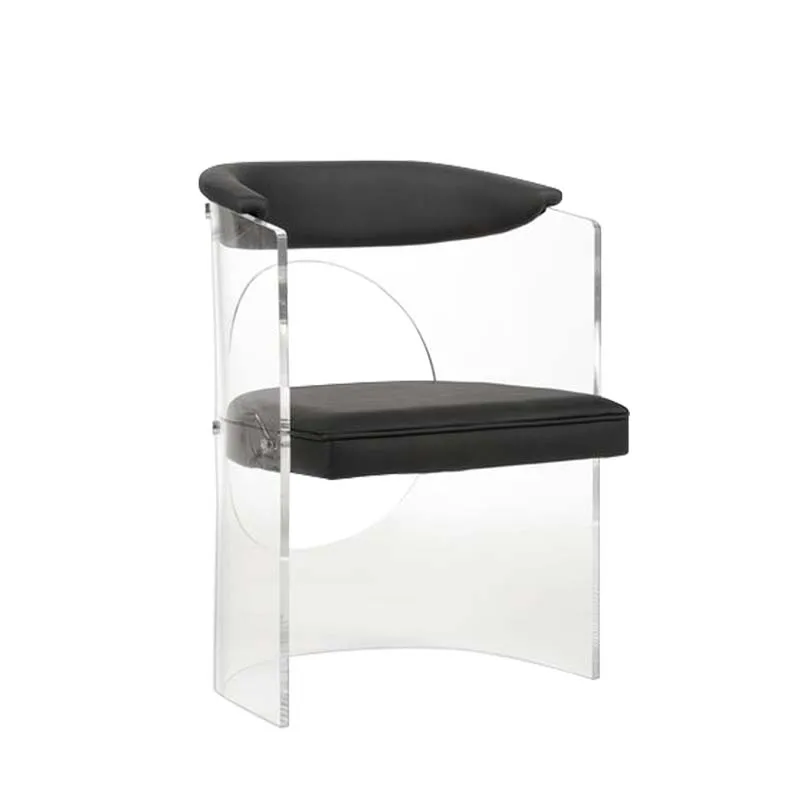 Modern Dining Room Furniture Acrylic Velvet Dining Chairs For Dining Table Home Kitchen High Bar Chair