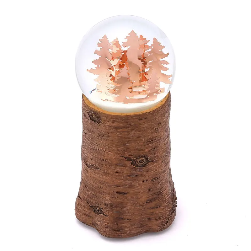 Snow Globes Music Box Decoration Snow Globes Christmas Gift Water Ball with Music