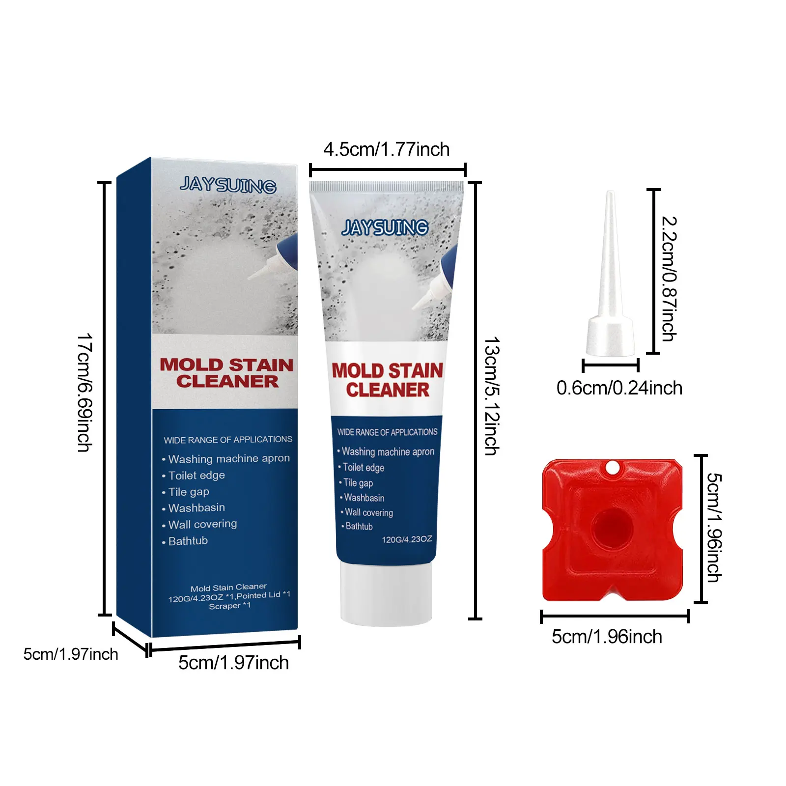 The High-tec JAYSUING Mold Stain Cleaner Mildew Stain Remover