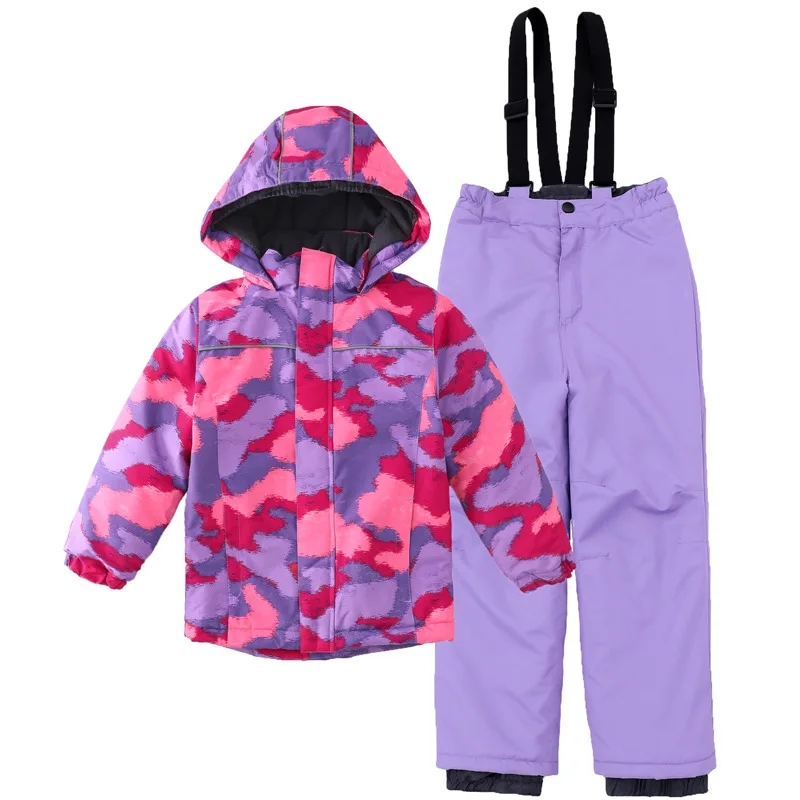 Детская зимняя Лыжная куртка с принтом