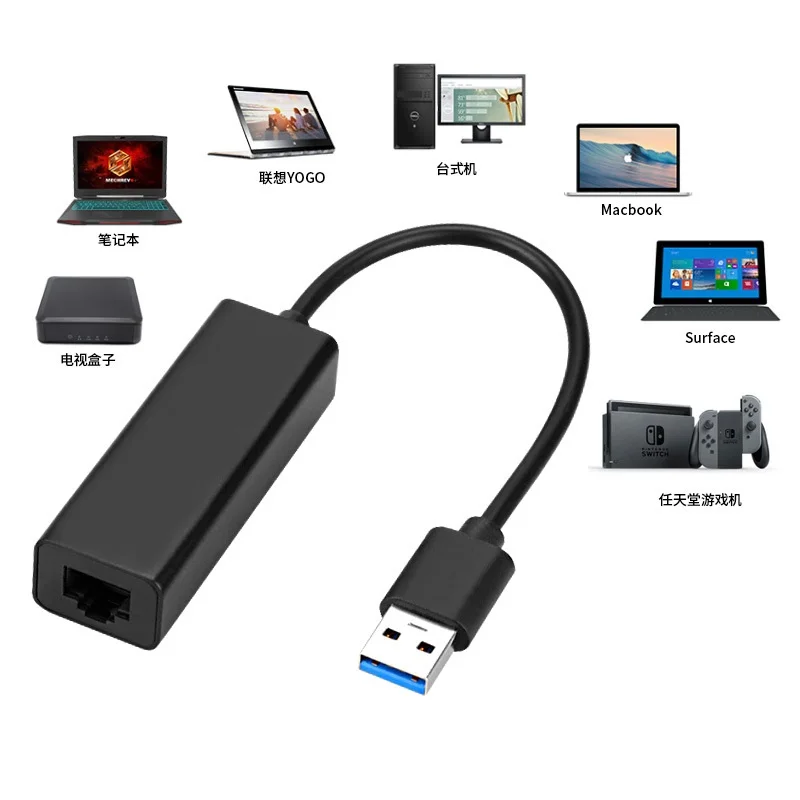 Сетевой адаптер USB 3 0 для RJ45 Lan Nintendo Switch