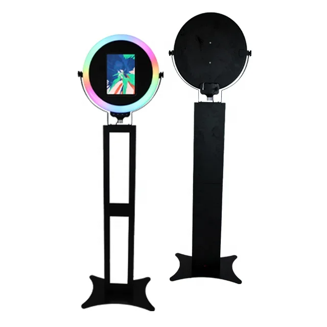 Hot Sale Magic Camera Ipad Photo Booth Shell Stand Table Ipad Tablet Photobooth Kiosk RGB ring light
