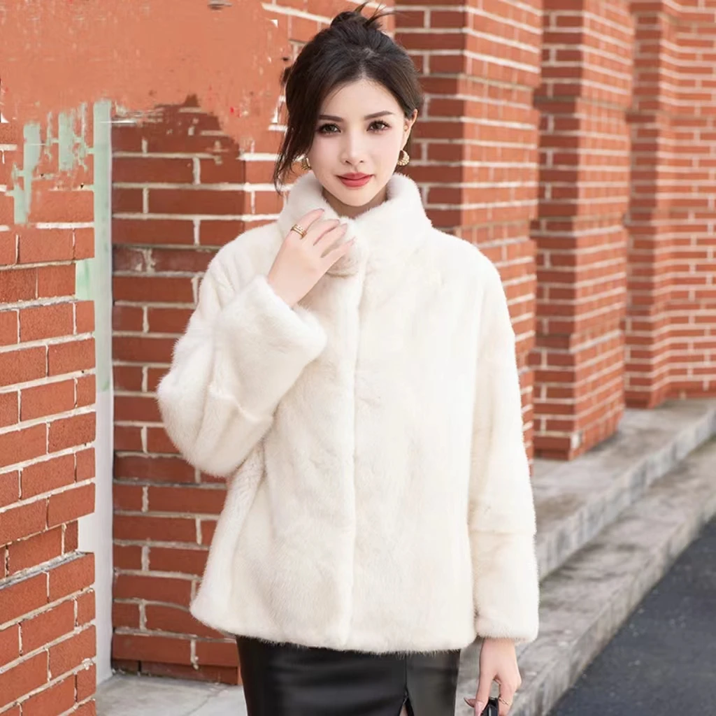 Europe  Denmark   Mink   fur  coat   Supper quality    winter  women   classic  real   Mink   fur  coat