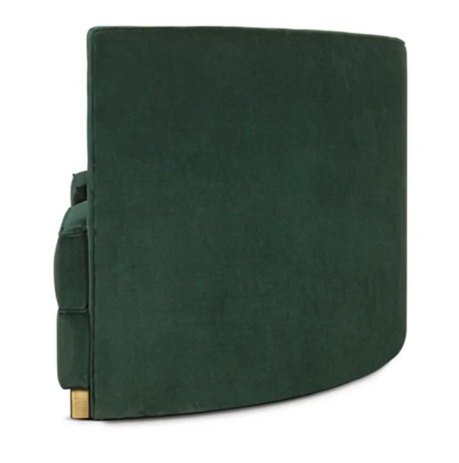 Restaurant sofa Booth Green Round Sofa Button Tufted Inner Back Class Luxury Velvet Restaurant Booth Seating