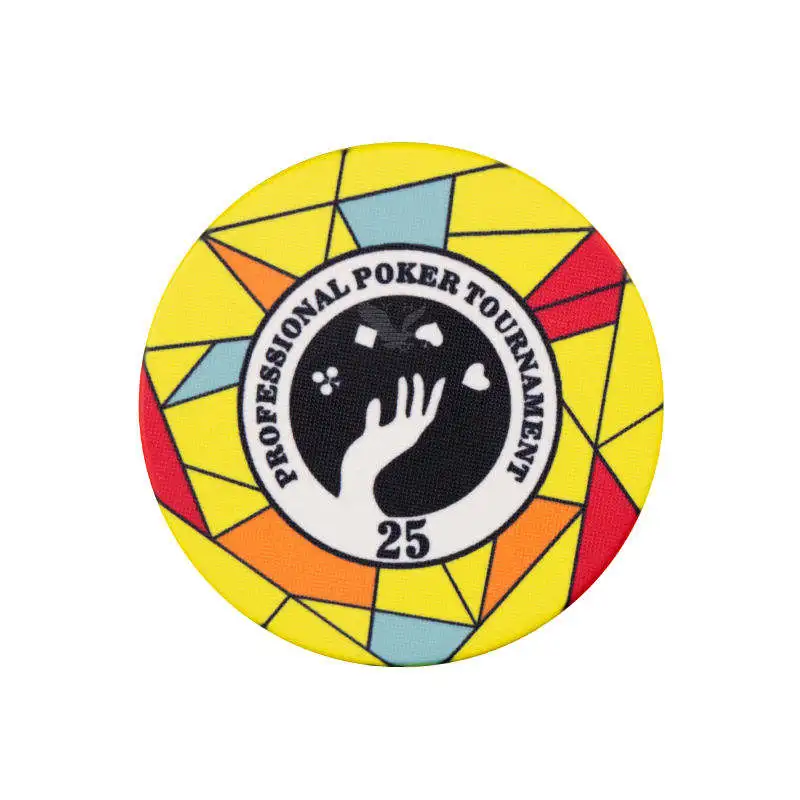 YH 39MM Geometric Fichas De Poker Profesional Prenumbered Clay Poker Chips Pokerchips