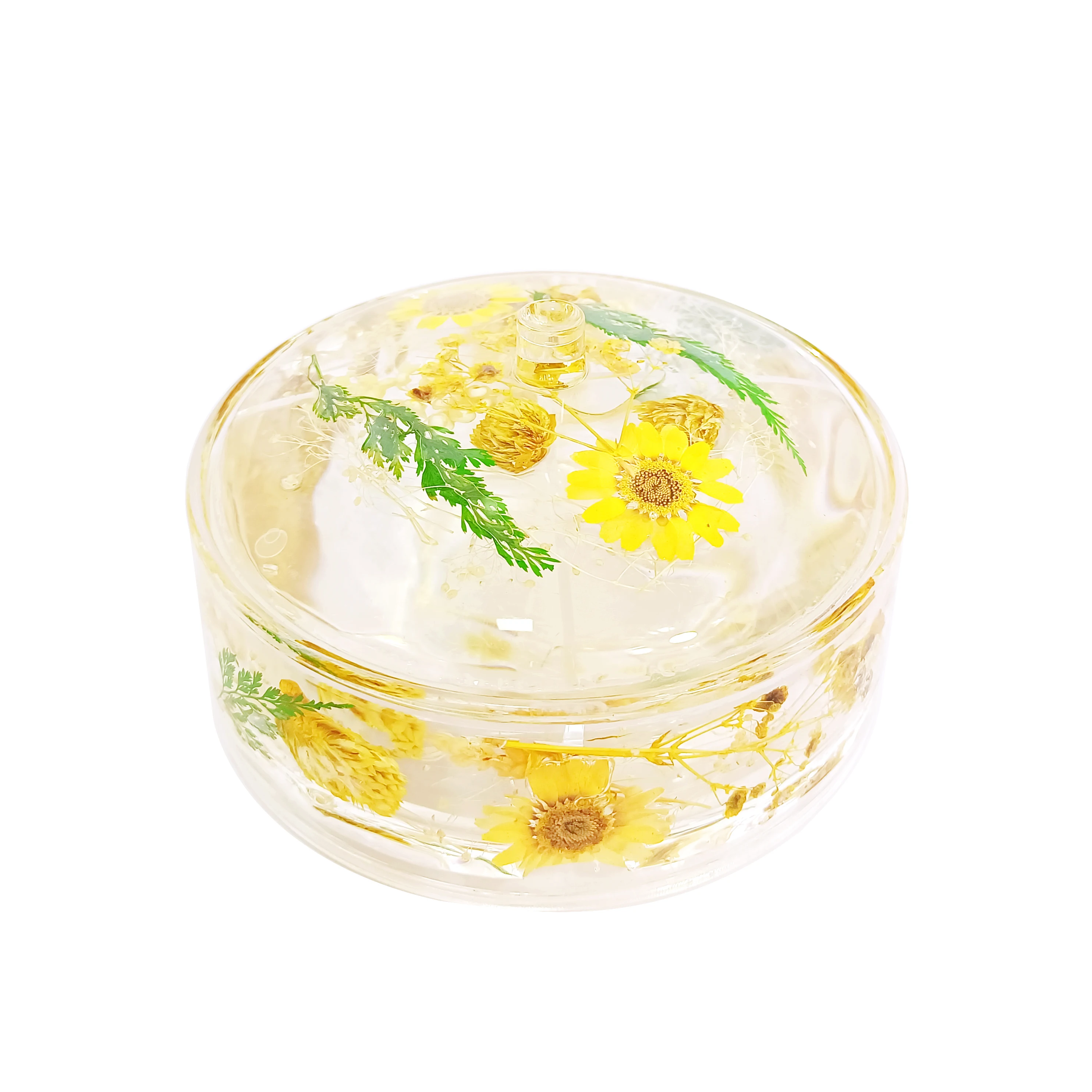 Роскошная коробка для хранения колец, серег, ожерелий, органайзер с высушенными цветами, акриловая шкатулка для украшений, органайзер для украшения