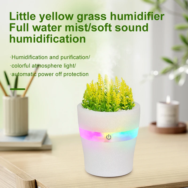 Factory Outlet Grass Plant 7 Colors Humidifiers Pp Manual Evaporative Humidifier Air Purifier Diffuser Air Humidifiers For Car