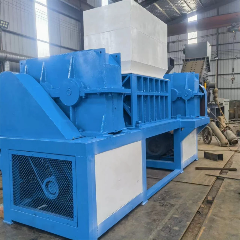 Life Wooden Box Old Furniture Shredder Waste Electrical Appliances Refrigerator Double Shaft Crusher Acquisition Station