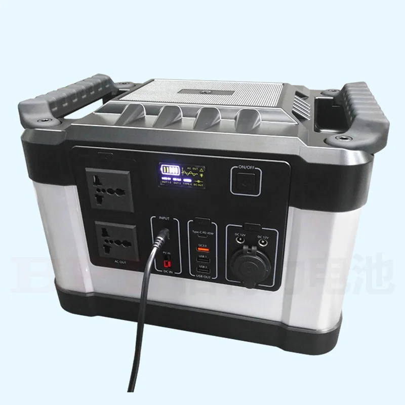 
1000W QC3.0 Rechargeable Charging Station Portable Solar Power Station Generator for Emergency Use 