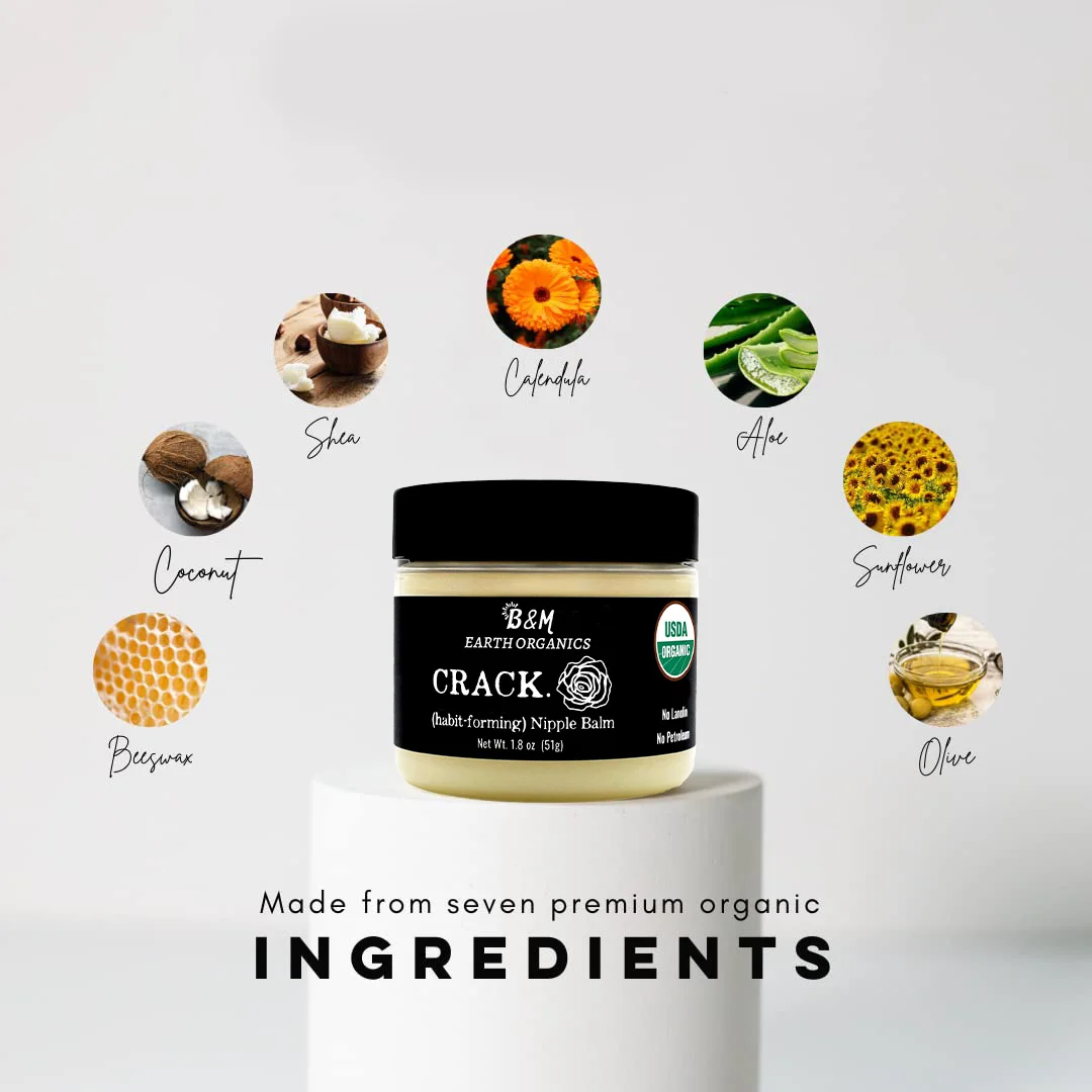 Organic Nipple Cream Lanolin Free Nipple Butter Balm for Breastfeeding Mother No Need to Wash Off Safe for Baby and Mama