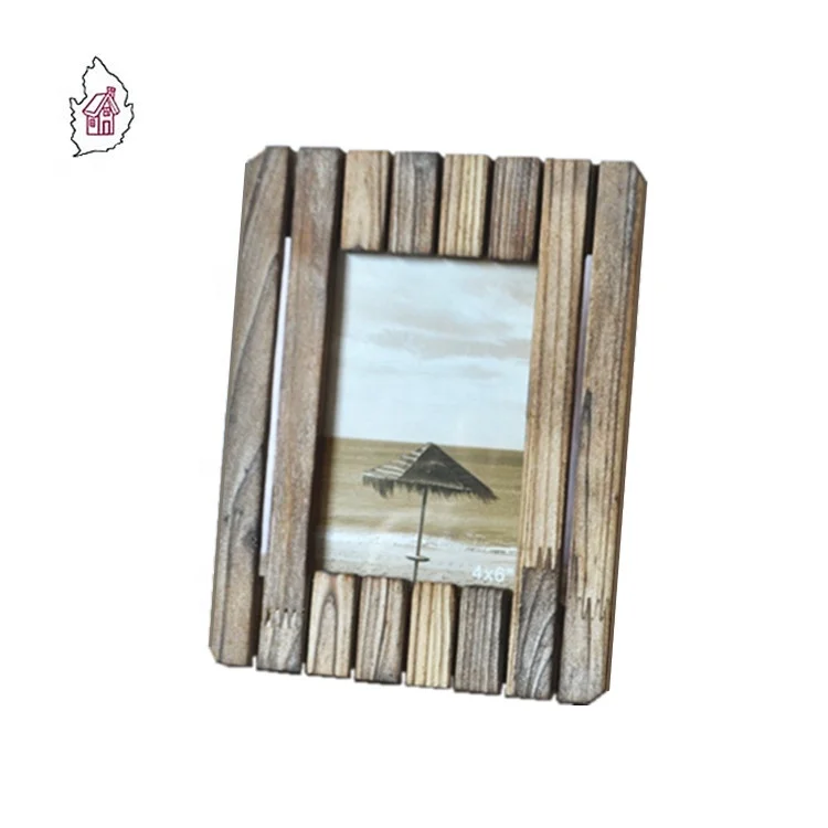 
Small Wooden Photo Frames Barnwood Easel Back 