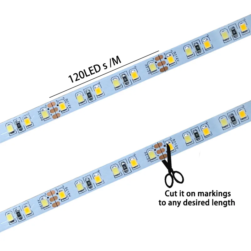 LED Light Strip RGB Factory Outlet SMD 5050 Colorful Decoration IP65 12V Max Waterproof Luminous White Body Lamp Copper Power